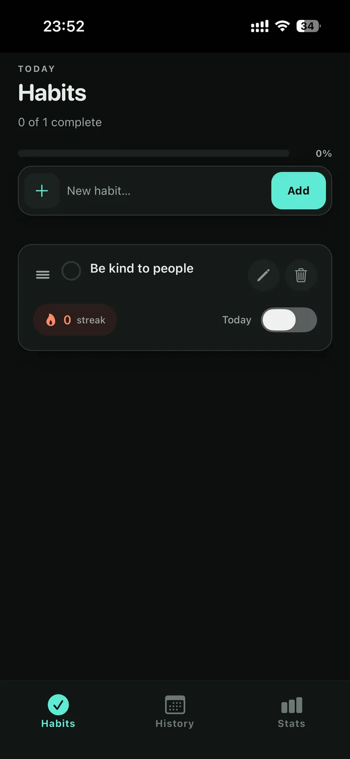 Daily Habit Tracker screenshot