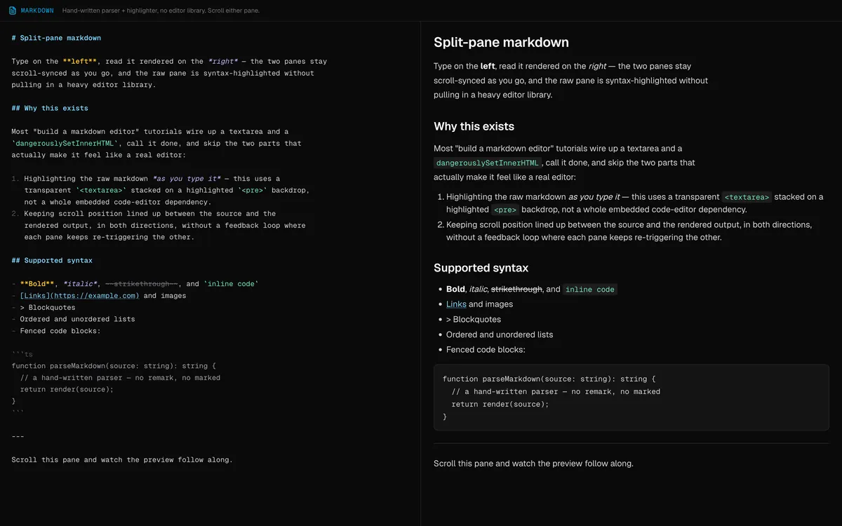 Markdown screenshot